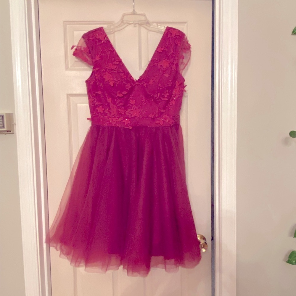 Chi Chi London Raspberry Color Sequins Dress - image 1